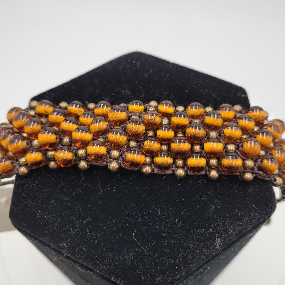 Tiger Eye Bracelet Round Beads Brown Orange DIY Jewelry Accessories Hancrafted